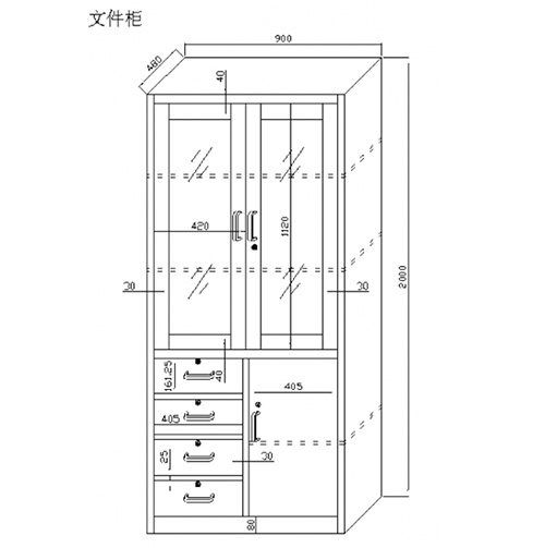 文件柜定制设计方案平面构图